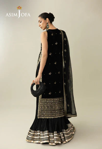 AJULM-08 Embroidered Velvet Unstitched 3 Pcs