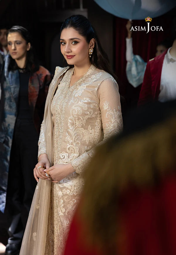 AJLLF-20 Embroidered Javeria Net 3 Pcs