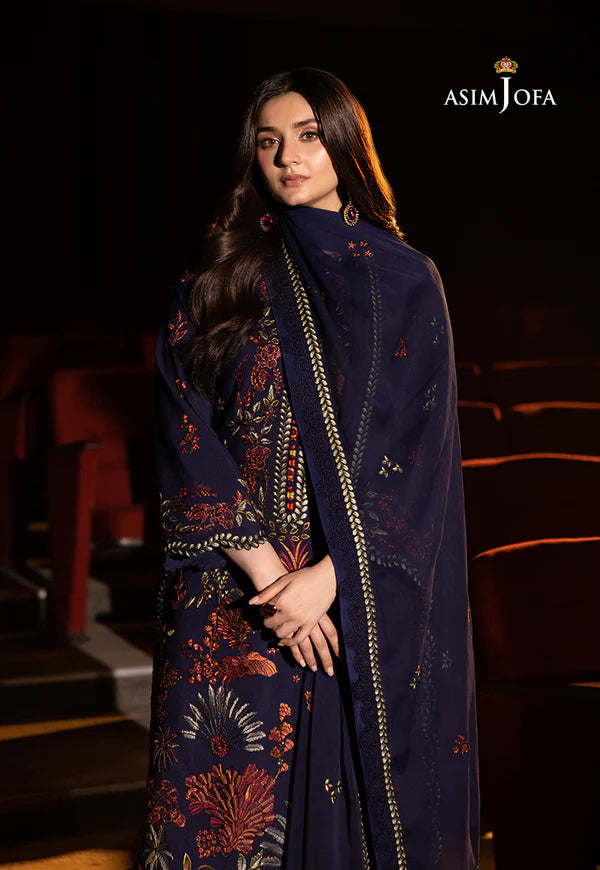 AJLLF-12 Embroidered Chiffon 3 Pcs