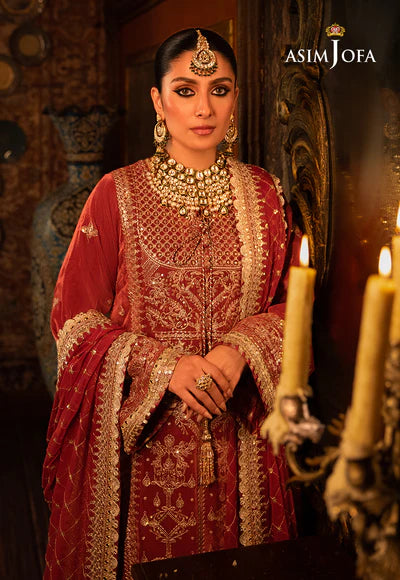 AJMM-10 EMBROIDERED VELVET 3 PCS