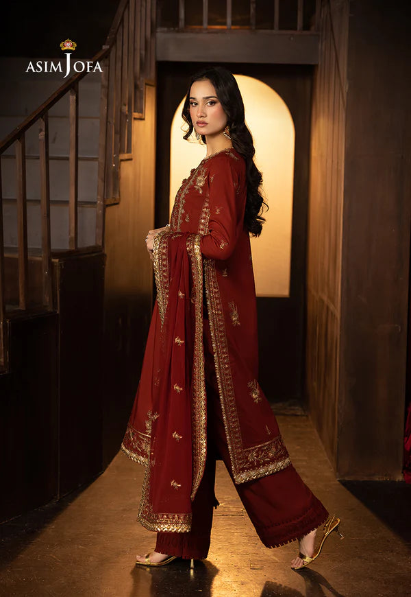 AJLLF-18 Embroidered Silk 3 Pcs