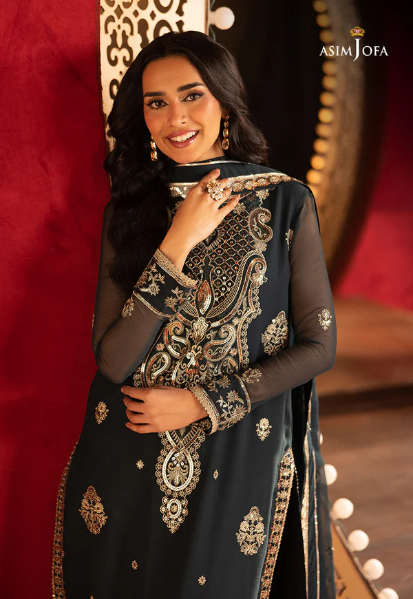 AJLLF-08 Embroidered Chiffon 3 Pcs