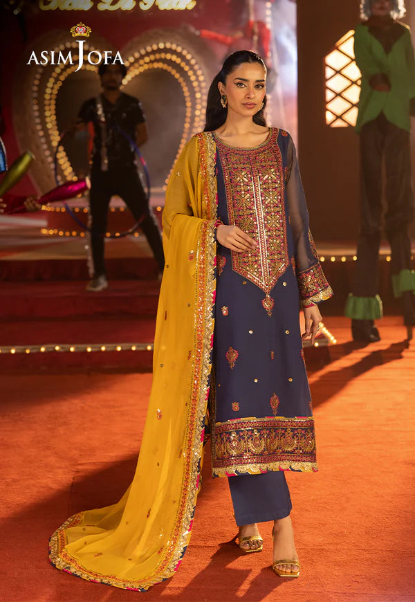 AJLF-16 EMBROIDERED CHIFFON 3 PCS