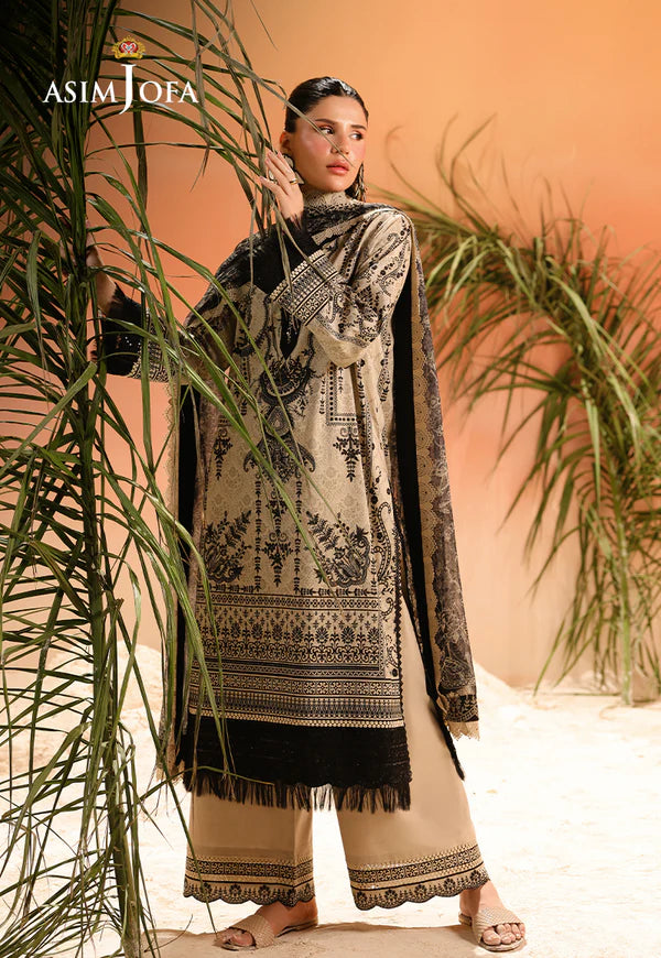 AJUBU-18 Printed Embroidered Lawn 2 Pcs