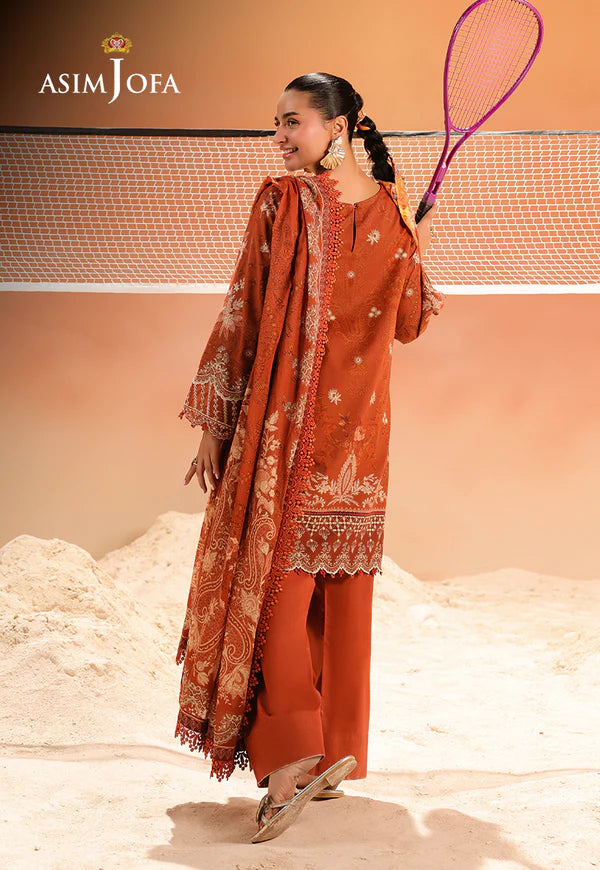 AJUBU-16 Printed Embroidered Lawn 2 Pcs