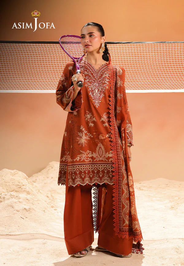 AJUBU-16 Printed Embroidered Lawn 2 Pcs