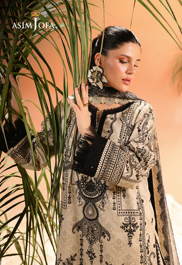 AJUBU-18 Printed Embroidered Lawn 2 Pcs