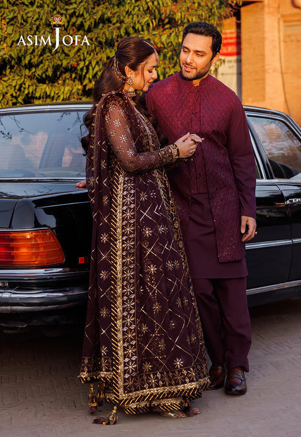 AJMS-10 EMBROIDERED KOREAN RAW SILK 3 PCS