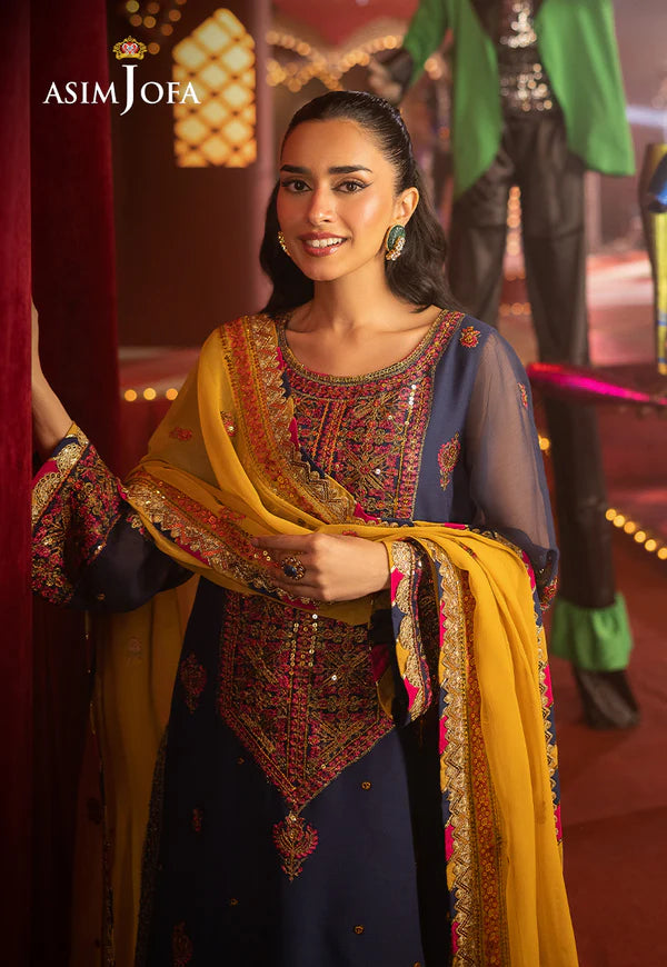 AJLF-16 EMBROIDERED CHIFFON 3 PCS