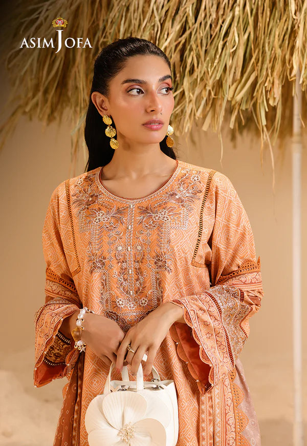 AJUBU-10 Printed Embroidered Lawn 2 Pcs