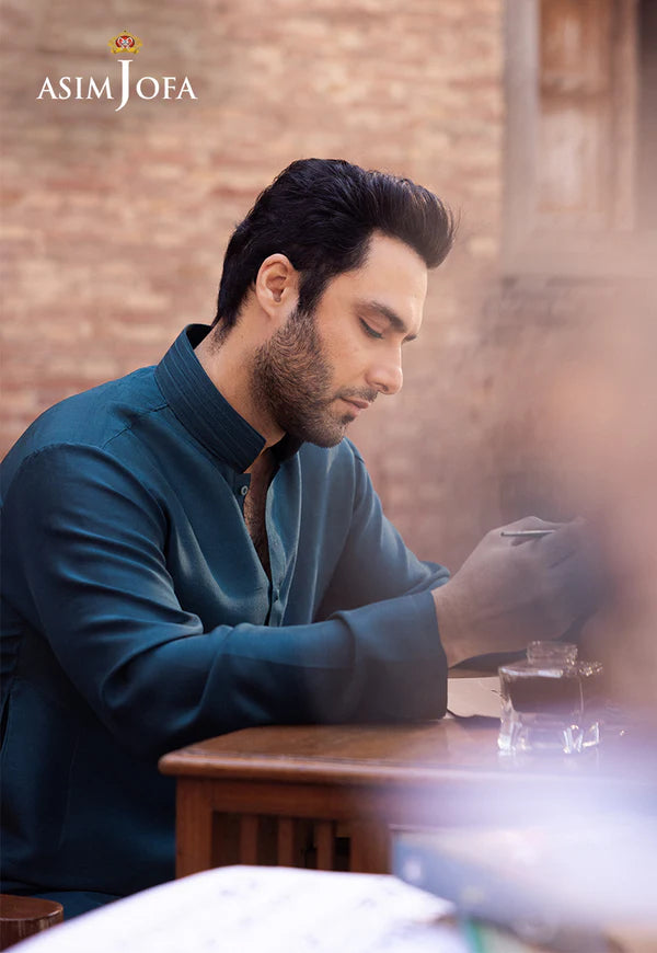 AJMS-08 EMBROIDERED KOREAN RAW SILK 3 PCS