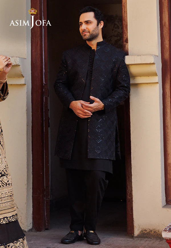 AJMS-09 EMBROIDERED KOREAN RAW SILK 3 PCS