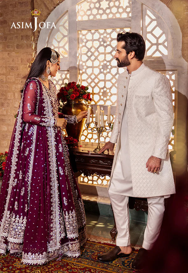 AJMS-01 EMBROIDERED INDIAN RAW SILK 2 PCS