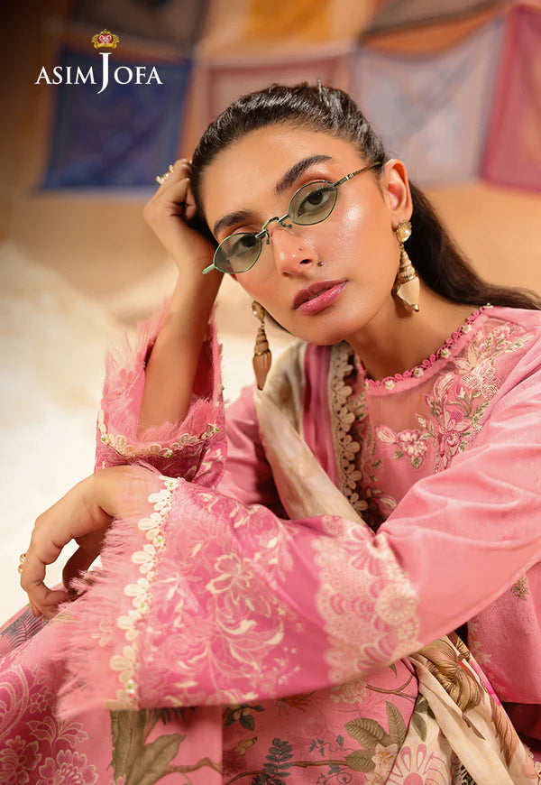 AJUBU-17 Printed Embroidered Lawn 2 Pcs