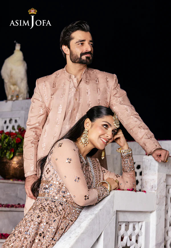 AJMS-02 EMBROIDERED KOREAN RAW SILK 3 PCS