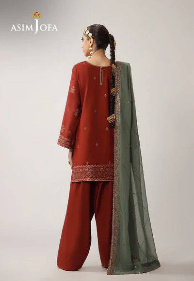 AJULO-05 Embroidered Boski Silk Unstitched 3 Pcs