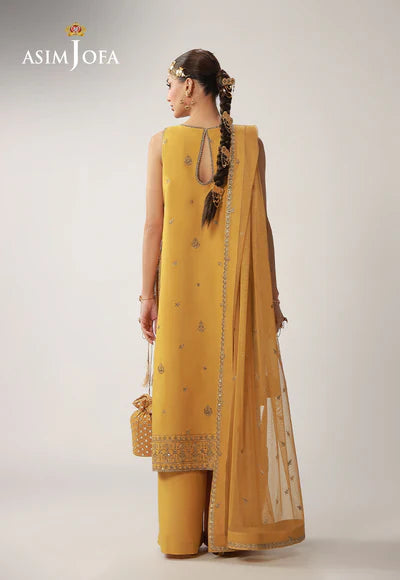 AJULO-09 Embroidered Boski Silk Unstitched 3 Pcs