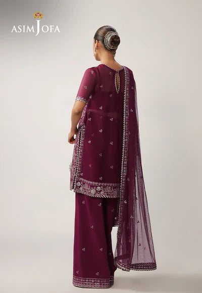 AJULO-04 Embroidered Net Unstitched 3 Pcs