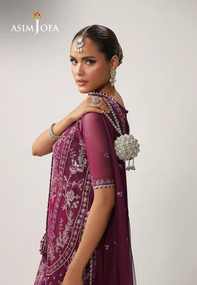 AJULO-04 Embroidered Net Unstitched 3 Pcs