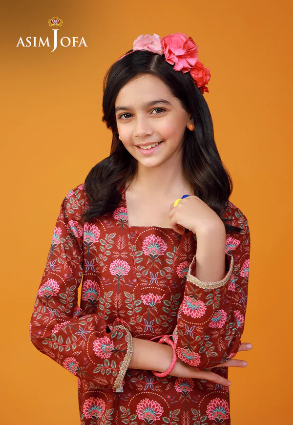 AJKP-03 STITCHED PRINTED CAMBRIC 2 PCS