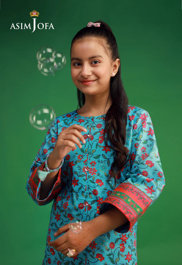 AJKP-08 STITCHED PRINTED CAMBRIC 2 PCS