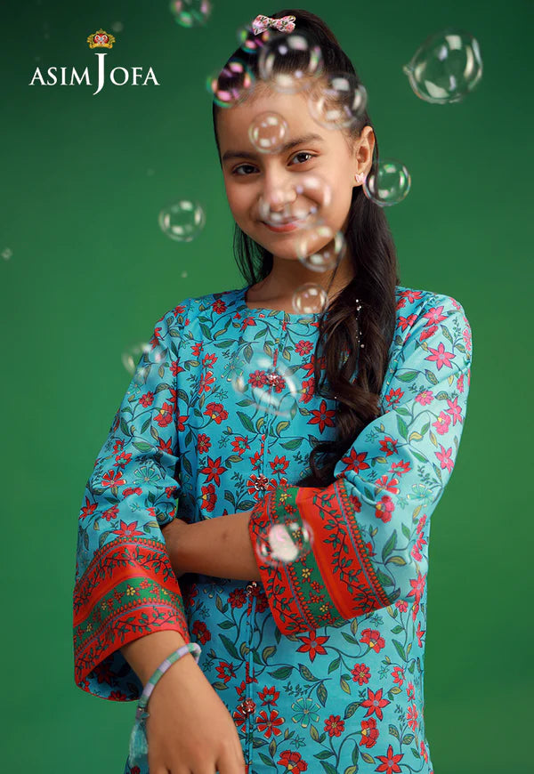 AJKP-08 STITCHED PRINTED CAMBRIC 2 PCS