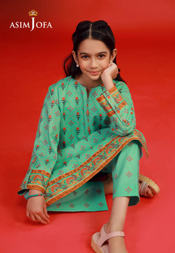 AJKP-10 STITCHED PRINTED CAMBRIC 2 PCS