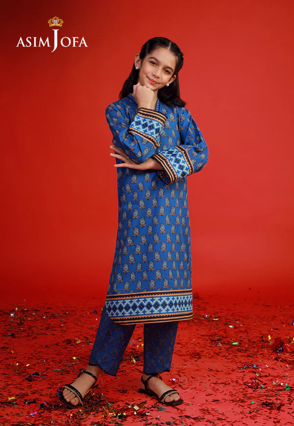 AJKP-07 STITCHED PRINTED CAMBRIC 2 PCS