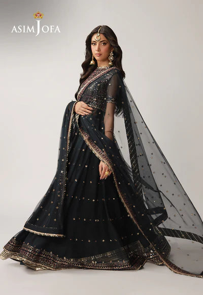 AJULO-02 Embroidered Net Unstitched 3 Pcs