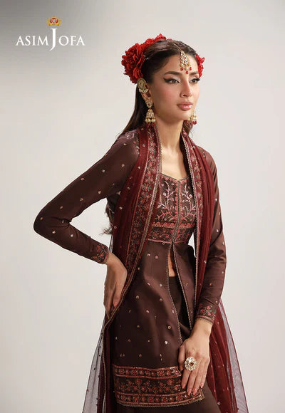 AJULO-03 Embroidered Charmeuse Silk Unstitched 2 Pcs