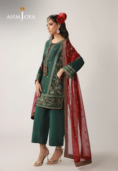 AJULO-11 Embroidered Chiffon Unstitched 3 Pcs