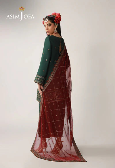 AJULO-11 Embroidered Chiffon Unstitched 3 Pcs