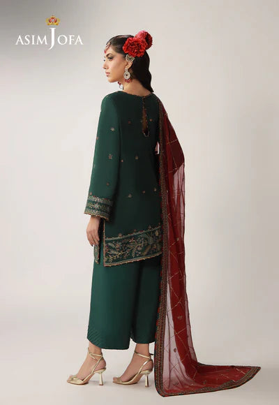 AJULO-11 Embroidered Chiffon Unstitched 3 Pcs