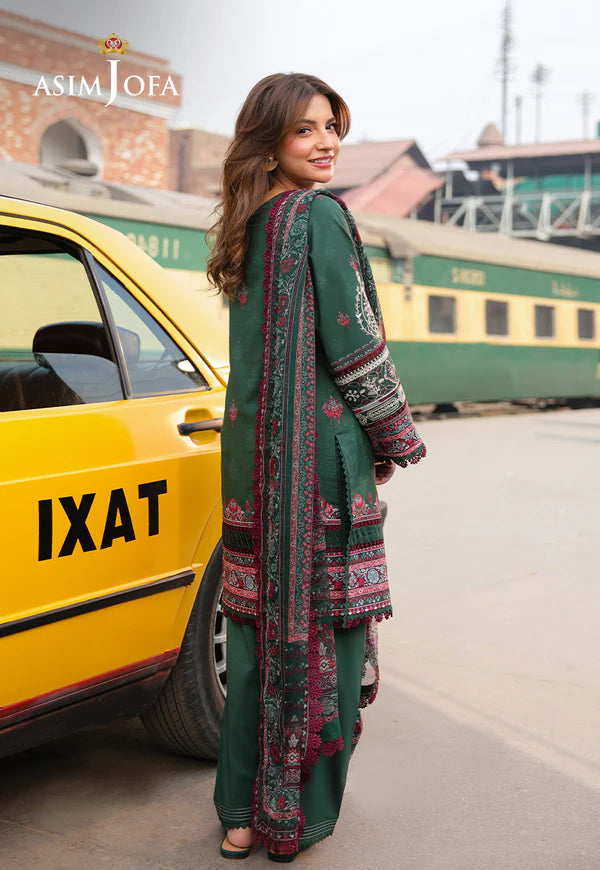 AJUBF-41 PRINTED EMBROIDERED LAWN 3 PCS