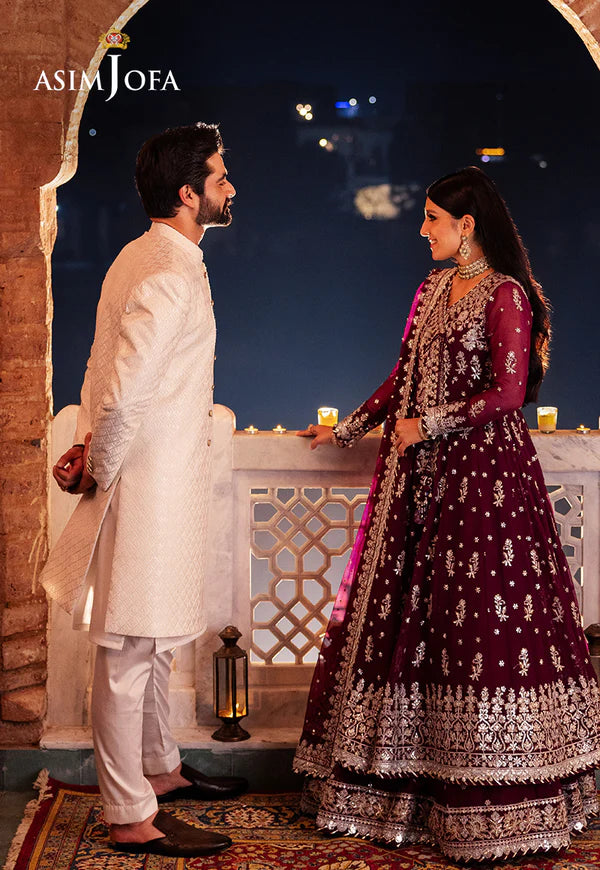 AJMS-01 EMBROIDERED INDIAN RAW SILK 2 PCS