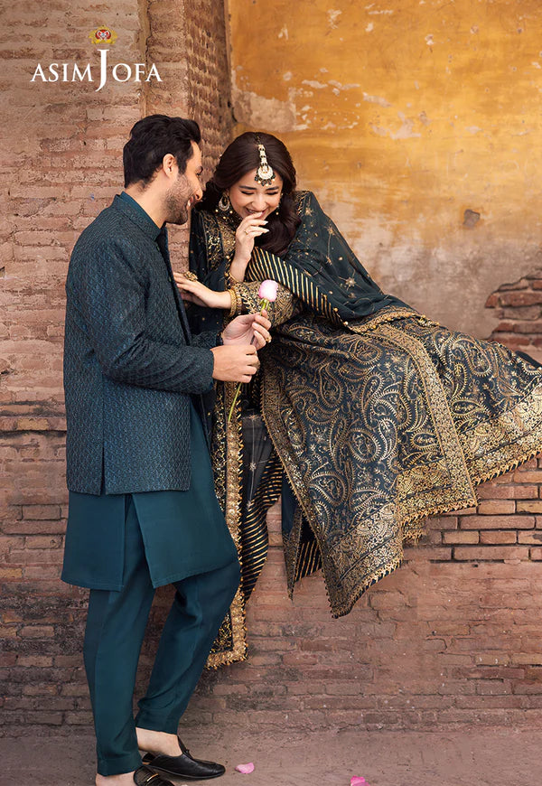 AJMS-08 EMBROIDERED KOREAN RAW SILK 3 PCS