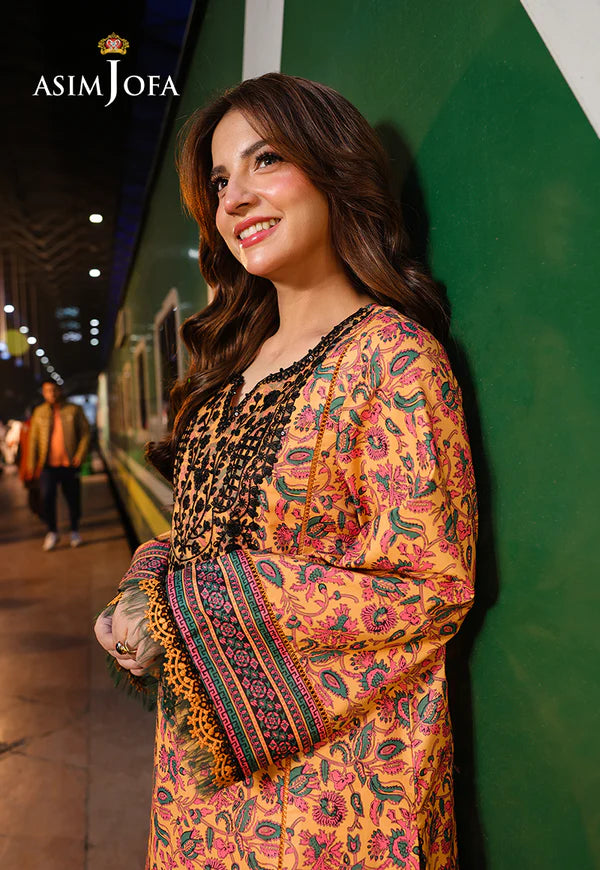 AJUBF-30 PRINTED EMBROIDERED LAWN 2 PCS