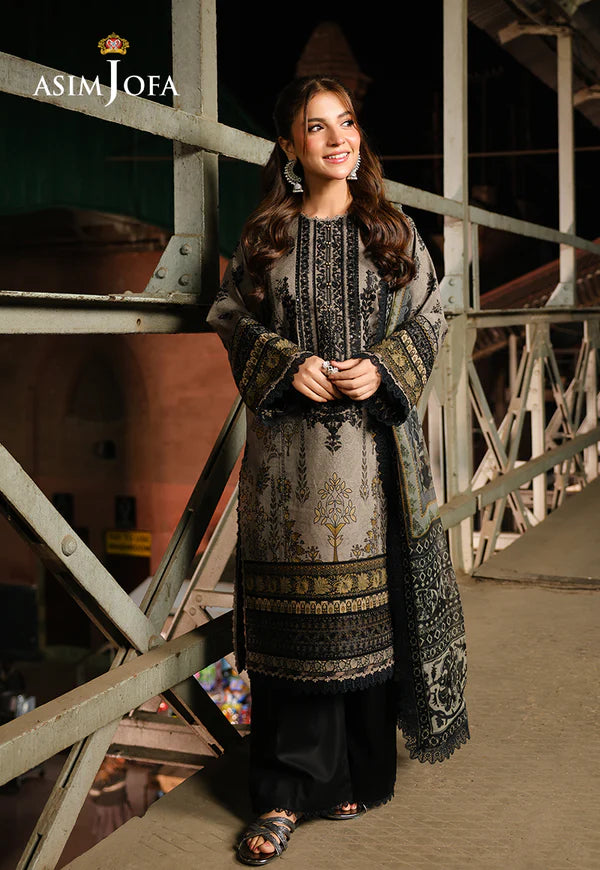 AJUBF-51 PRINTED EMBROIDERED LAWN 3 PCS