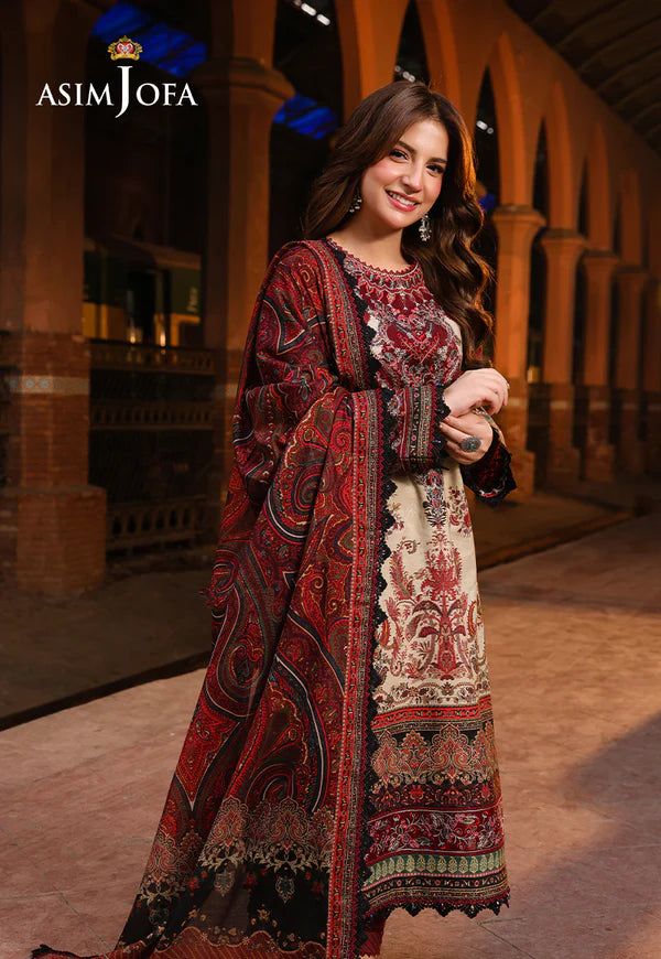 AJUBF-39 PRINTED EMBROIDERED LAWN 3 PCS