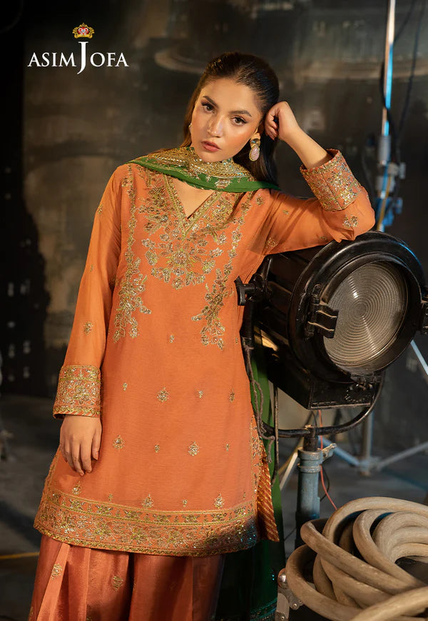 AJLF-03 EMBROIDERED CHIFFON 3 PCS