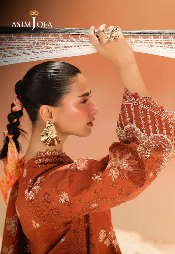 AJUBU-16 Printed Embroidered Lawn 2 Pcs