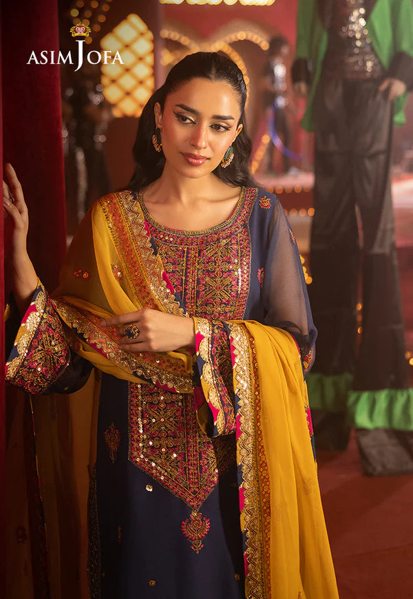 AJLF-16 EMBROIDERED CHIFFON 3 PCS