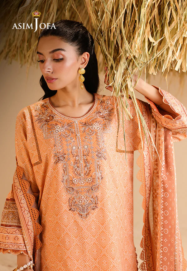 AJUBU-10 Printed Embroidered Lawn 2 Pcs