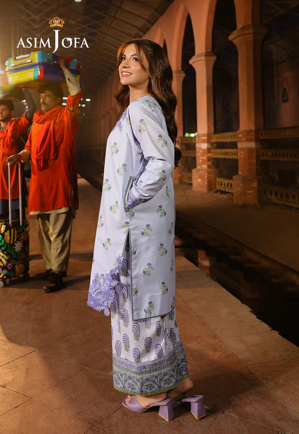 AJUBF-27 PRINTED EMBROIDERED LAWN 2 PCS