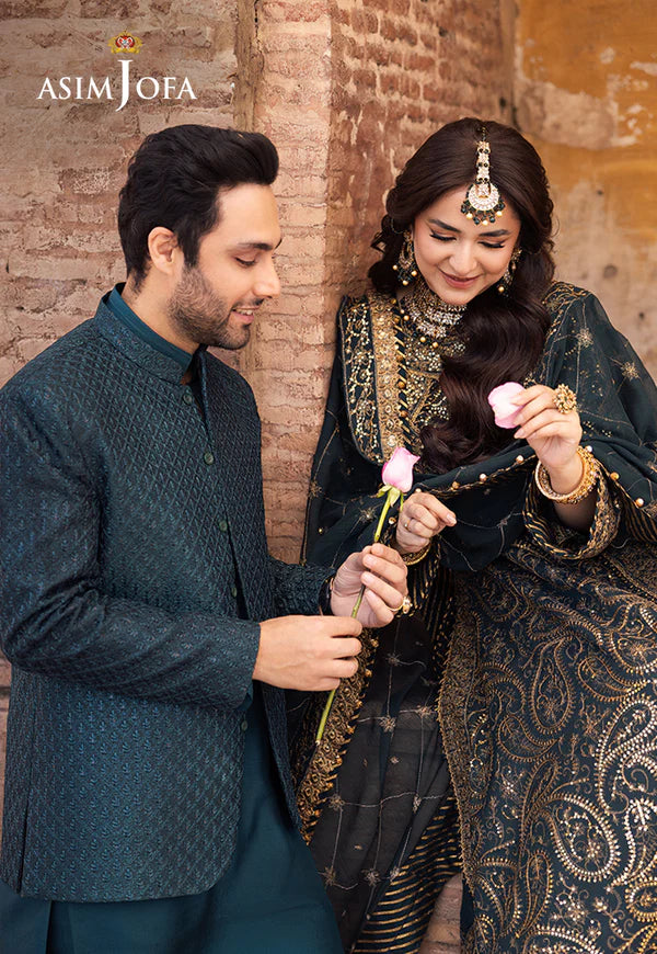 AJMS-08 EMBROIDERED KOREAN RAW SILK 3 PCS