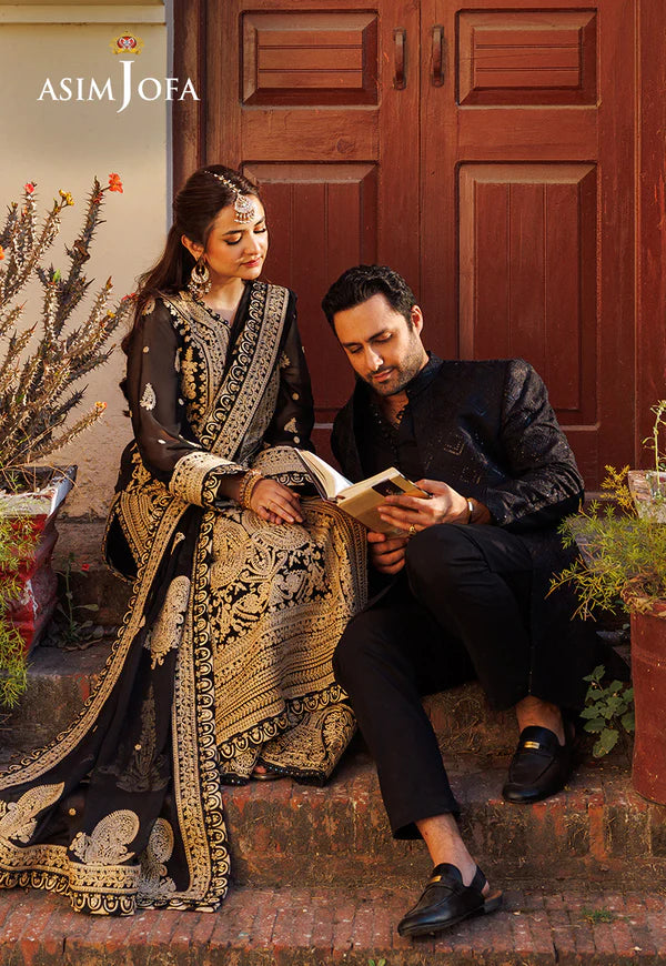 AJMS-09 EMBROIDERED KOREAN RAW SILK 3 PCS