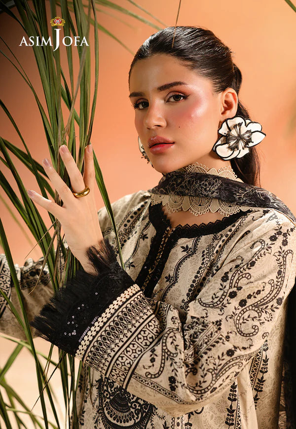 AJUBU-18 Printed Embroidered Lawn 2 Pcs