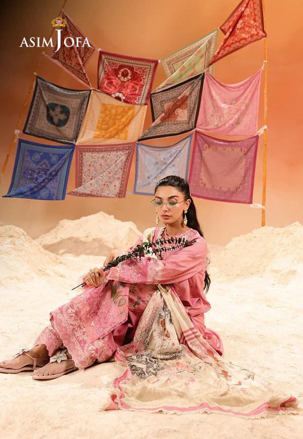 AJUBU-17 Printed Embroidered Lawn 2 Pcs