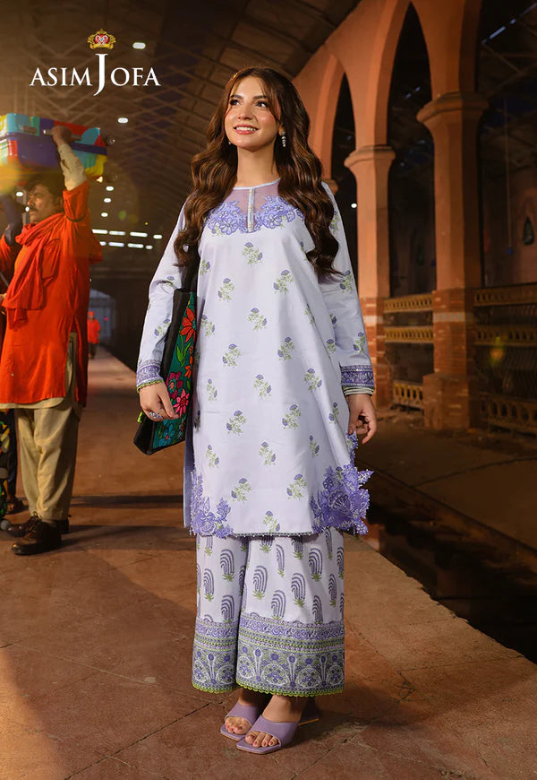 AJUBF-27 PRINTED EMBROIDERED LAWN 2 PCS