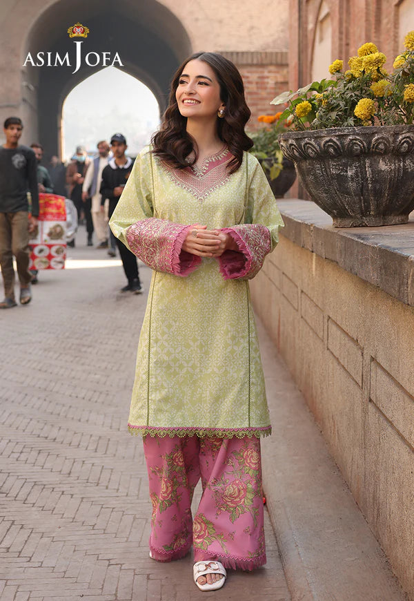 AJUBF-29 PRINTED EMBROIDERED LAWN 2 PCS